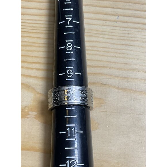 Celtic Knot Design Silver Tone Band Ring - Picture 4 of 4